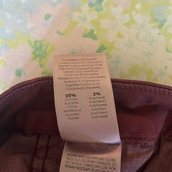 NWT Mother | Shaker Prep Fray in Dahlia w. Rose Gold Stripe Size 28/6 Straight - Picture 12 of 15